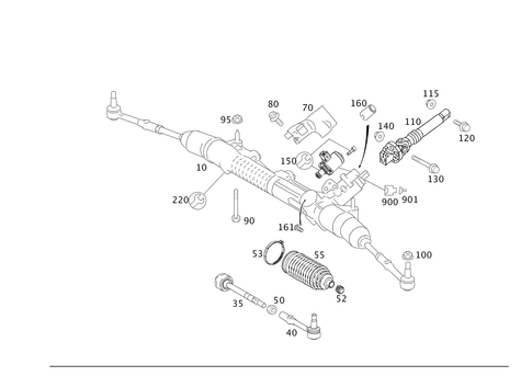 Steering Gear and Steering Linkage for 2009 Mercedes-Benz S 550 #0