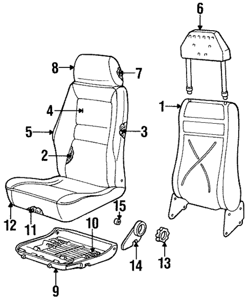 Front Seat Components for 1998 Chevrolet Lumina #2