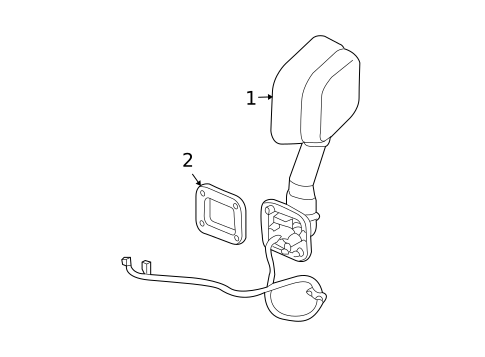 Outside Mirrors for 2004 Hummer H2 #0