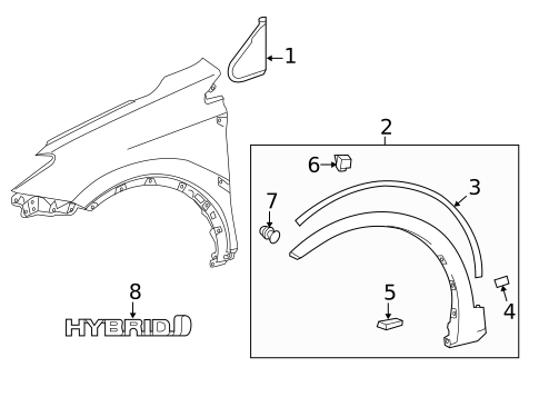 Exterior Trim - Fender for 2014 Toyota RAV4 #0