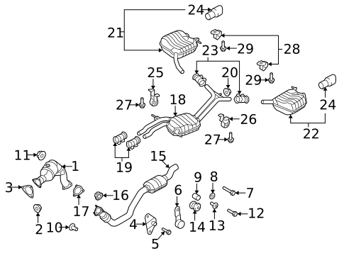 Exhaust Components for 2016 Audi Q5 #0