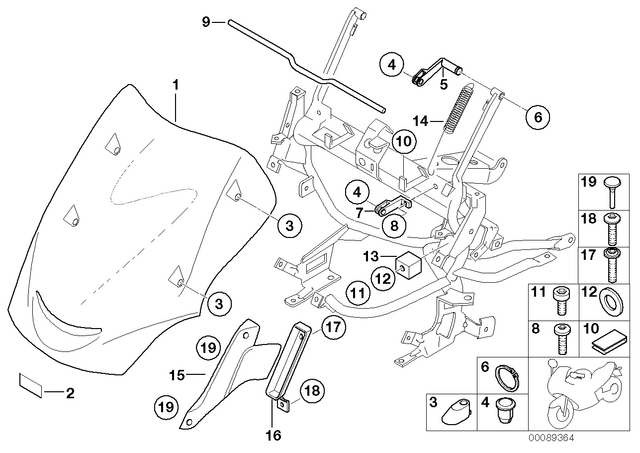 46637659342 - : Cover, Inner Right, Primed for BMW-Motorrad Image