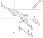 222460720164 - Steering: Rack And Pinion Assembly for Mercedes-Benz Image