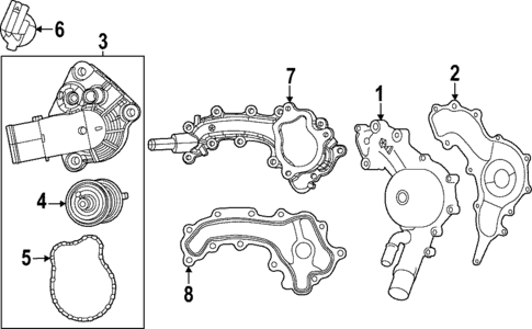 Water Pump for 2024 Jeep Grand Cherokee #0
