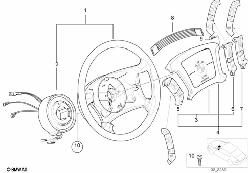 Steering Wheel for 1996 BMW 750iL #0