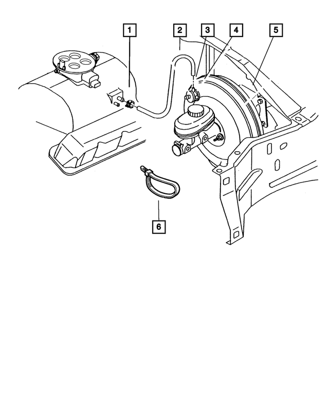 4883813AA - Service Brakes: Brake Booster Check Valve Grommet for Mopar Image