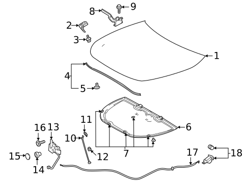 Hood & Components for 2022 Toyota Highlander #0