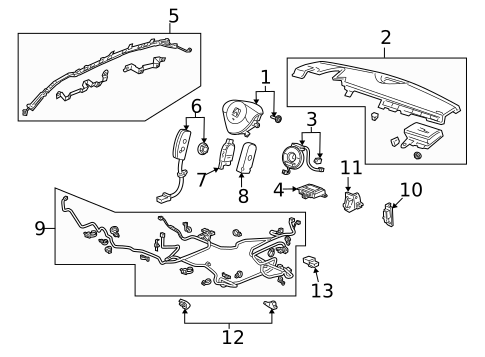 Air Bag Components for 2009 Acura RDX #0
