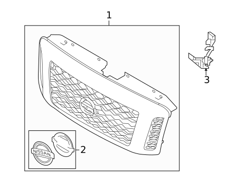 Grille & Components for 2020 Nissan TITAN XD #0