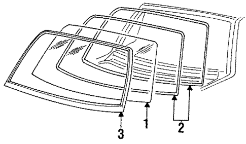 Reveal Moldings for 1994 Lincoln Continental #0