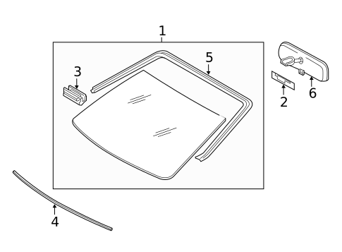 Glass - Windshield for 2014 Scion iQ #0