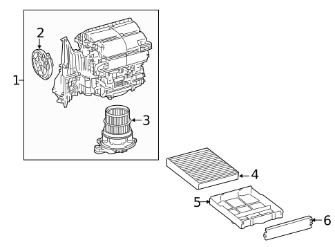 Evaporator & Heater Components for 2020 Toyota Camry #2
