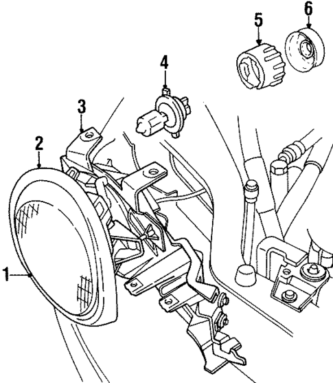 Headlamp Components for 1999 Dodge Neon #0