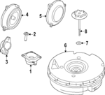 281557LA2A - Body: Rear Dr Speaker for Nissan: ARIYA, Kicks, Murano Image