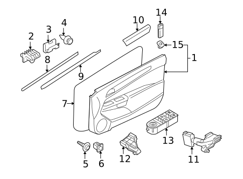 Interior Trim - Front Door for 2008 Saturn Astra #0