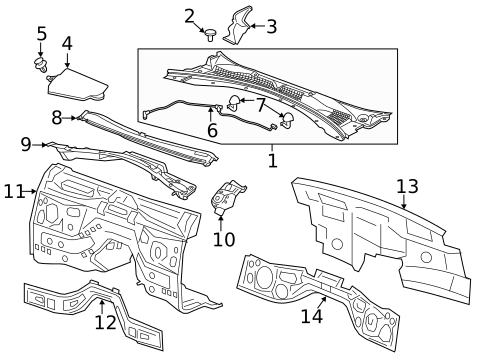 Cowl for 2018 Chevrolet Camaro #0