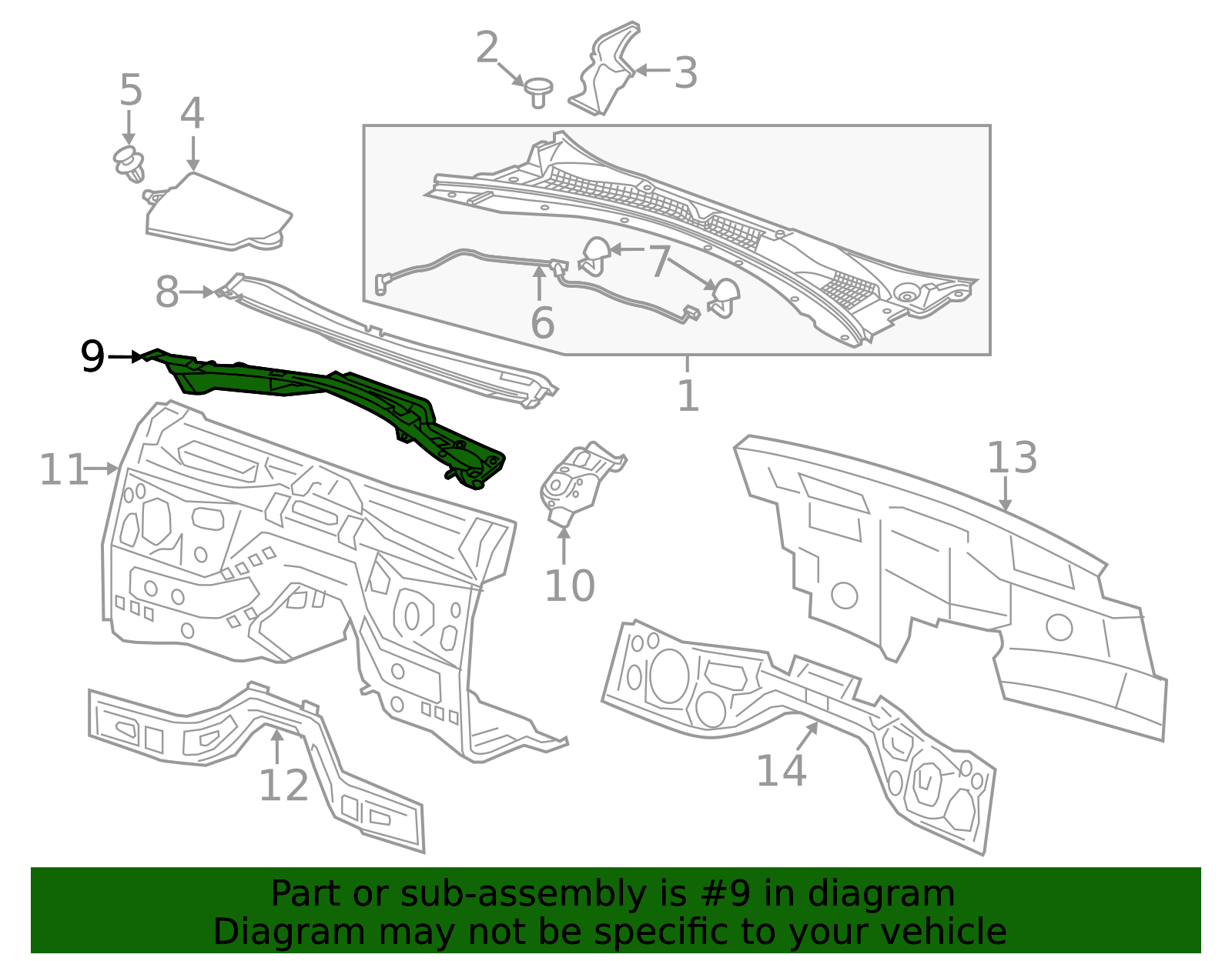 2016-2024 Chevrolet Camaro Plenum Front Panel 84261404 | GM Parts Center