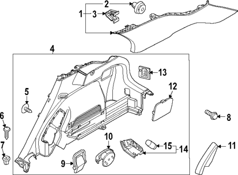 Interior Trim - Quarter Panels for 2023 Kia Niro EV #0