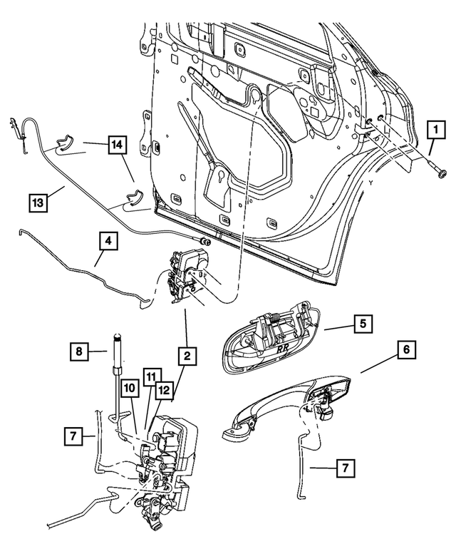 6033876 - Doors and Related Parts: Tapping Screw for Chrysler: 300, 300M, Concorde, PT Cruiser | Dodge: Charger, Intrepid, Magnum, Neon, Ram 1500, Ram 2500, Ram 3500 | Jeep: Cherokee, Grand Cherokee, Liberty, Wrangler Image