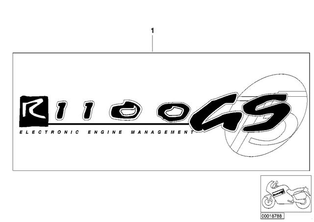 51142325927 - : Sticker For R1100Gs/75 - Switch/Side/Ws/Right for BMW-Motorrad Image
