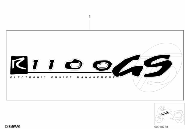 51142325927 - Fuel Supply: Sticker for R1100Gs/75 - Sw/si/ws/rt for BMW-Motorrad Image