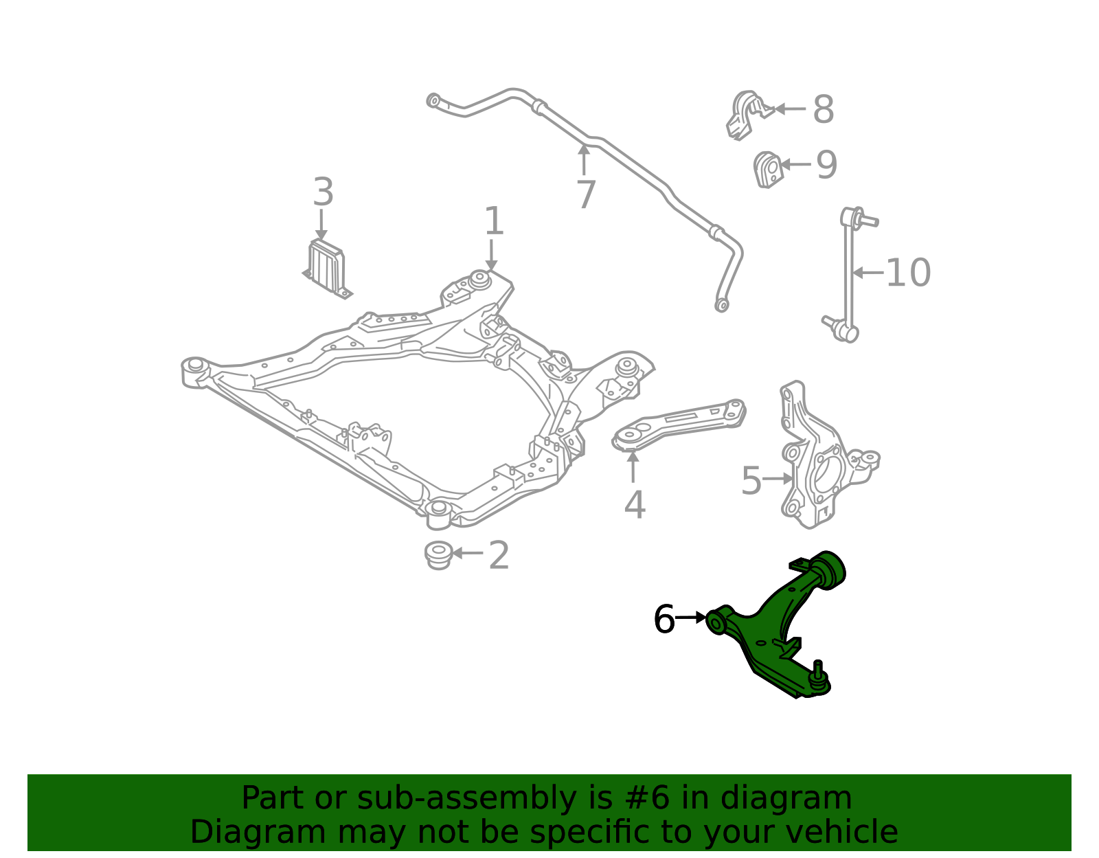Front Driver Side Lower Control Arm For 2004-2009 Nissan Quest - Evan-Fischer Brand