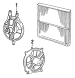 4549207 - Cooling System: Fan Assembly for Chrysler: Town &amp; Country | Dodge: Caravan, Grand Caravan, Mini Ram Image