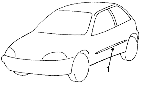 Exterior Trim - Quarter Panel for 2000 Chevrolet Metro #0