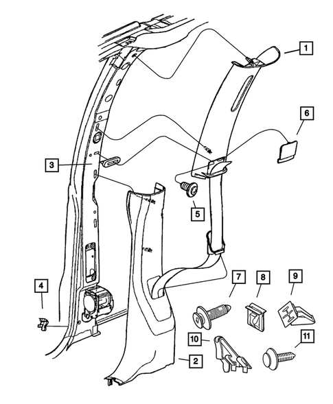 Panel-Mouldings, Scuff Plates for 2002 Chrysler Voyager #1
