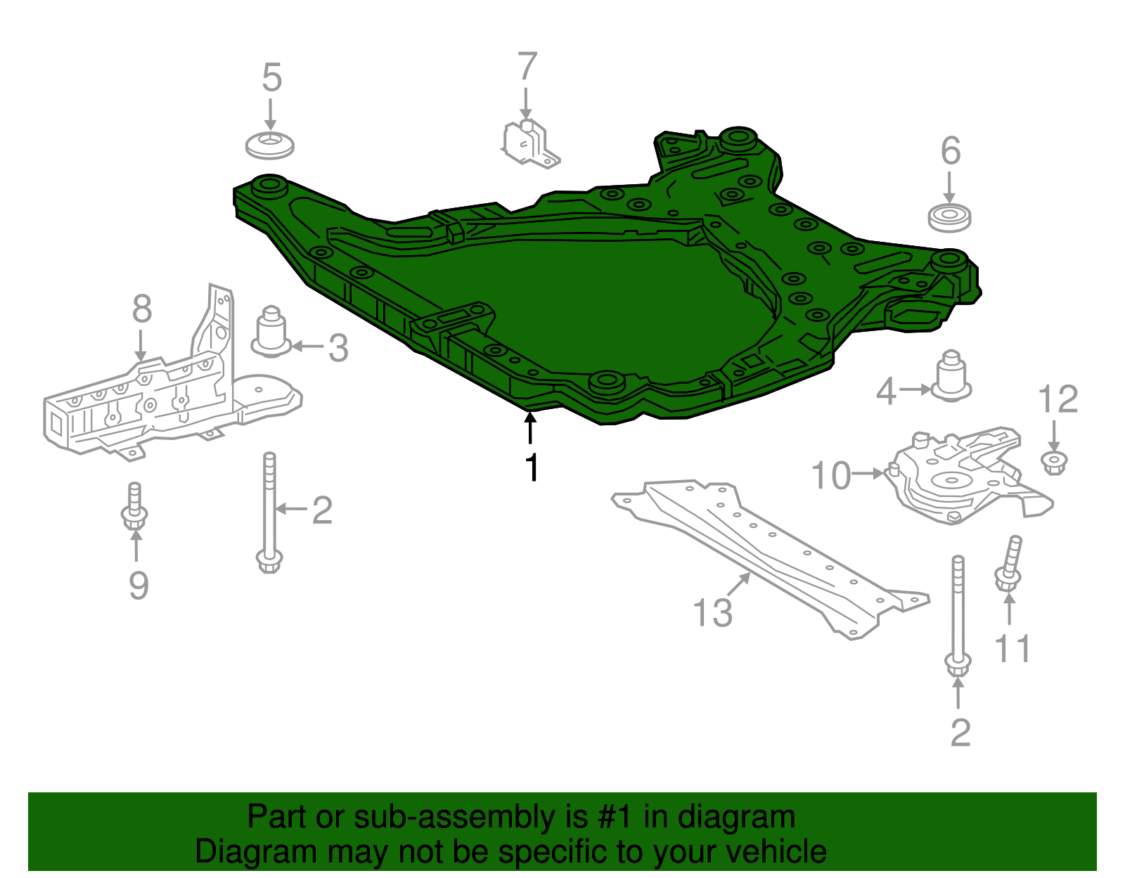 51100-06290 - Suspension Sub-Frame Cross-Member 2018-2025