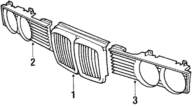 51131938426 - Body: Grille for BMW Image