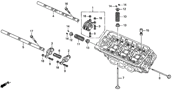 Valve - Rocker Arm (FR.) for 1998 Acura CL #0