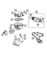 68405357AD - Fuel and Accelerator Pedal: Air Cleaner Bracket for Mopar Image