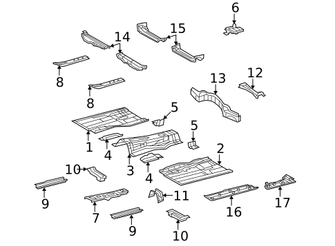 Floor & Rails for 2011 Lexus GS450h #0