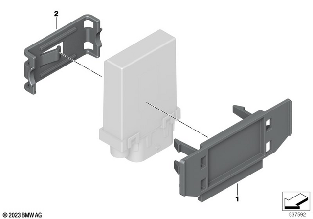 61355A85A72 - General Electrical System: Adapter, Chassis Module -  for BMW-Motorrad Image image