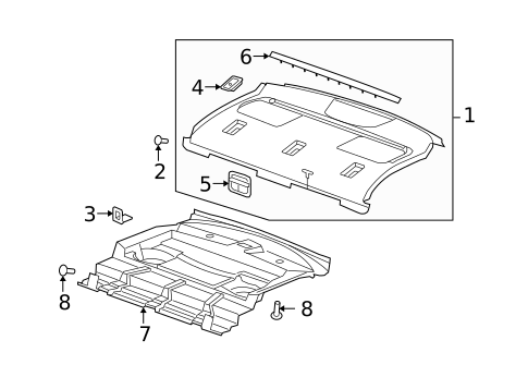 Interior Trim - Rear Body for 2008 Chevrolet Malibu #4