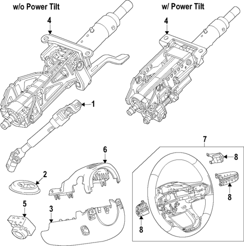 Steering Column for 2024 Chevrolet Traverse #0