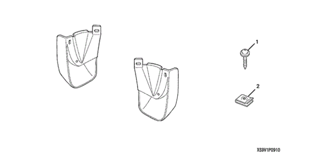 Rear Splash Guards (2) for 2007 Honda Pilot #0