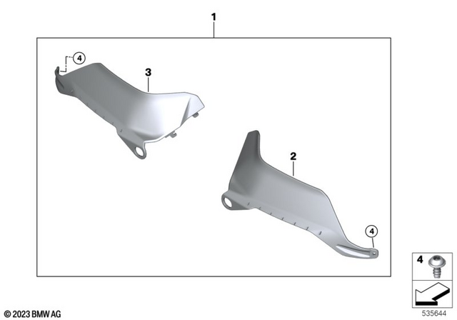32715A675E7 - Protection: Hand Protection Extension, Left - Basaltgrau for BMW-Motorrad Image