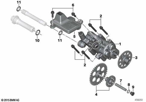 Oil Pump with Filter Screen and Drive for 2010 BMW-Motorrad K 1600 GT #0