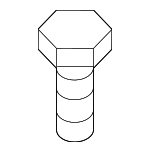 545192T000 - Suspension: Lower Ball Joint Upper Bolt for Hyundai: Azera, Elantra, Elantra GT, Ioniq 5, Palisade, Santa Cruz, Santa Fe, Santa Fe Sport, Santa Fe XL, Sonata, Tucson, Veloster, Veloster N Image