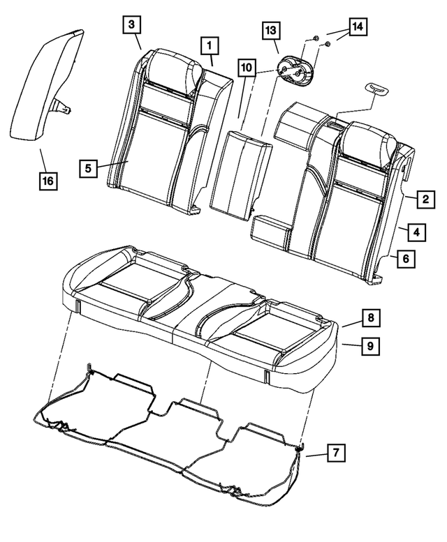 5139684AA - Interior Trim: Rear Seat Back Panel for Mopar Image