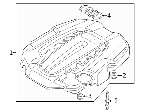 Engine Appearance Cover for 2013 Audi S8 #0