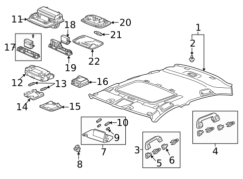 Interior Trim - Roof for 2010 Honda Accord Crosstour #0