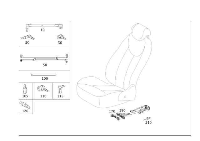 1648002415 - Vacuum System/Hydraulic System: Hose Line for Mercedes-Benz: ML320, ML350, ML450, ML500, ML550, ML63 AMG Image image