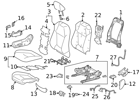 Passenger Seat Components for 2022 Toyota RAV4 #1