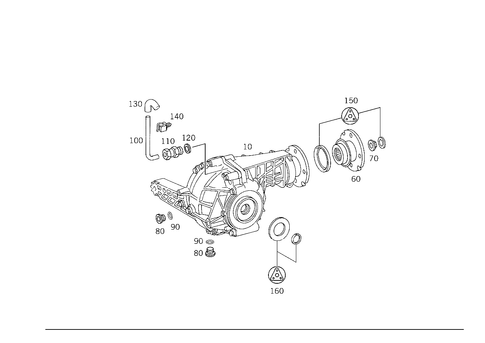 Axle Housing, Front for 2001 Mercedes-Benz ML320 #0