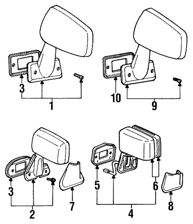 8793189133 - : Mirror Right for Toyota Image