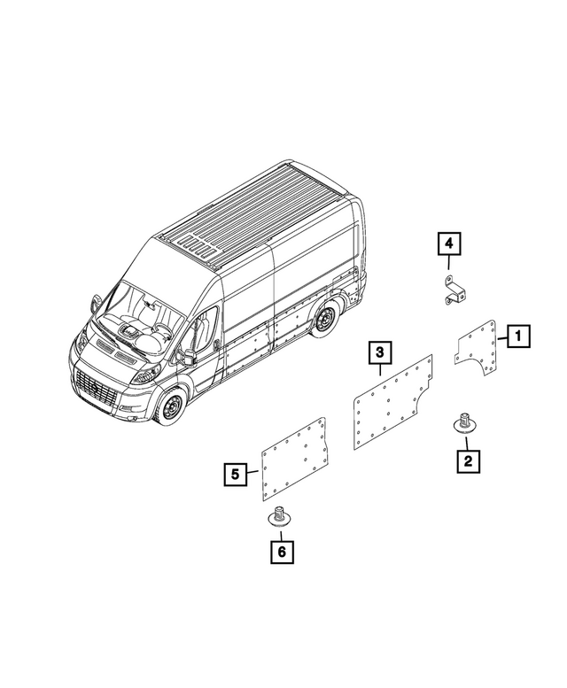 5PK19LAHAA - Interior Trim: Cargo Compartment Panel, Right for Mopar Image image