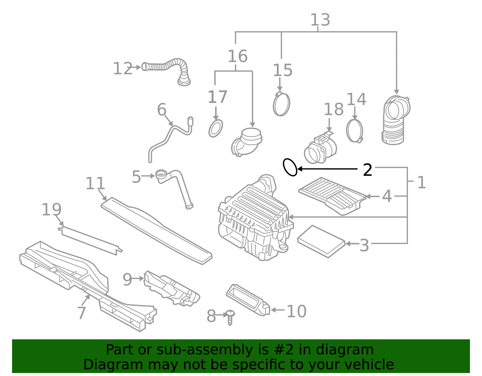 1993-2024 Volkswagen Air Mass Sensor Gasket WHT-006-727 | vwpartscenter